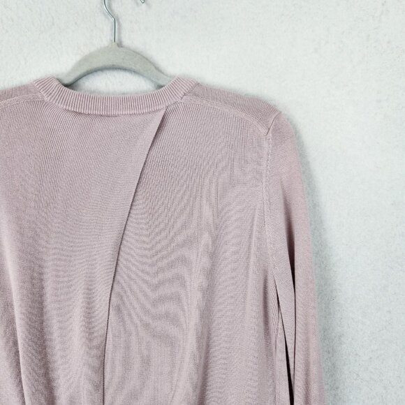 Lululemon Sweater Womens 4 Pink Still At Ease Cashmere Blend Open Back Pullover - Picture 9 of 10